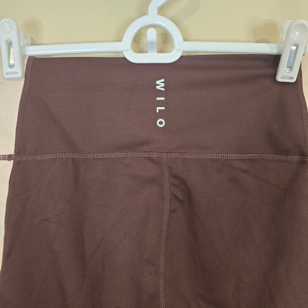 Women's Wilo The Label Brown & Tan Athletic Biker Shorts | Size Large - Picture 5 of 8
